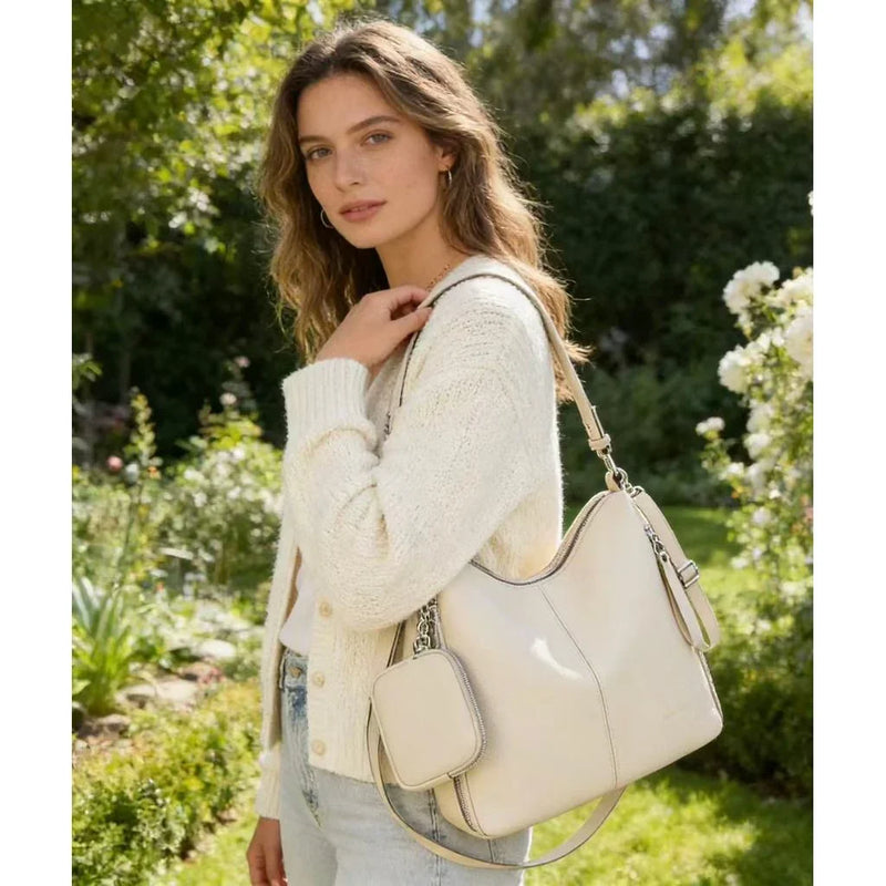Bolsa Mochila Feminina Valena 2 em 1 Grande – Ombro e Transversal em Couro PU
