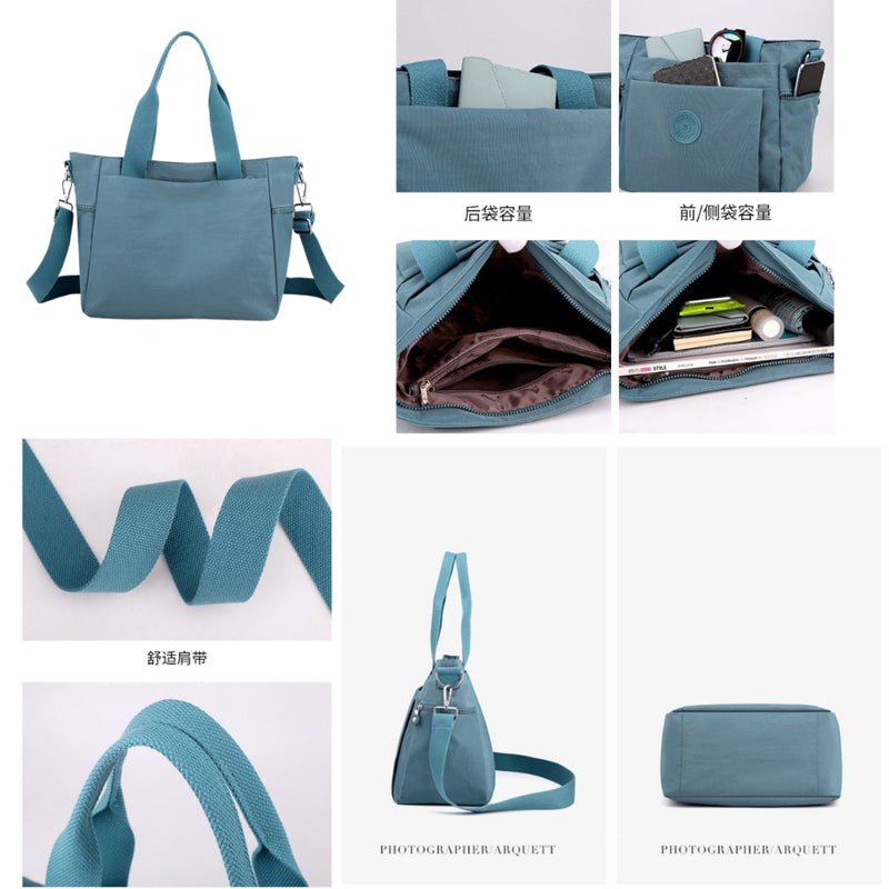 Bolsa Feminina Valena em Nylon Impermeável – Grande Capacidade para Trabalho e Dia a Dia